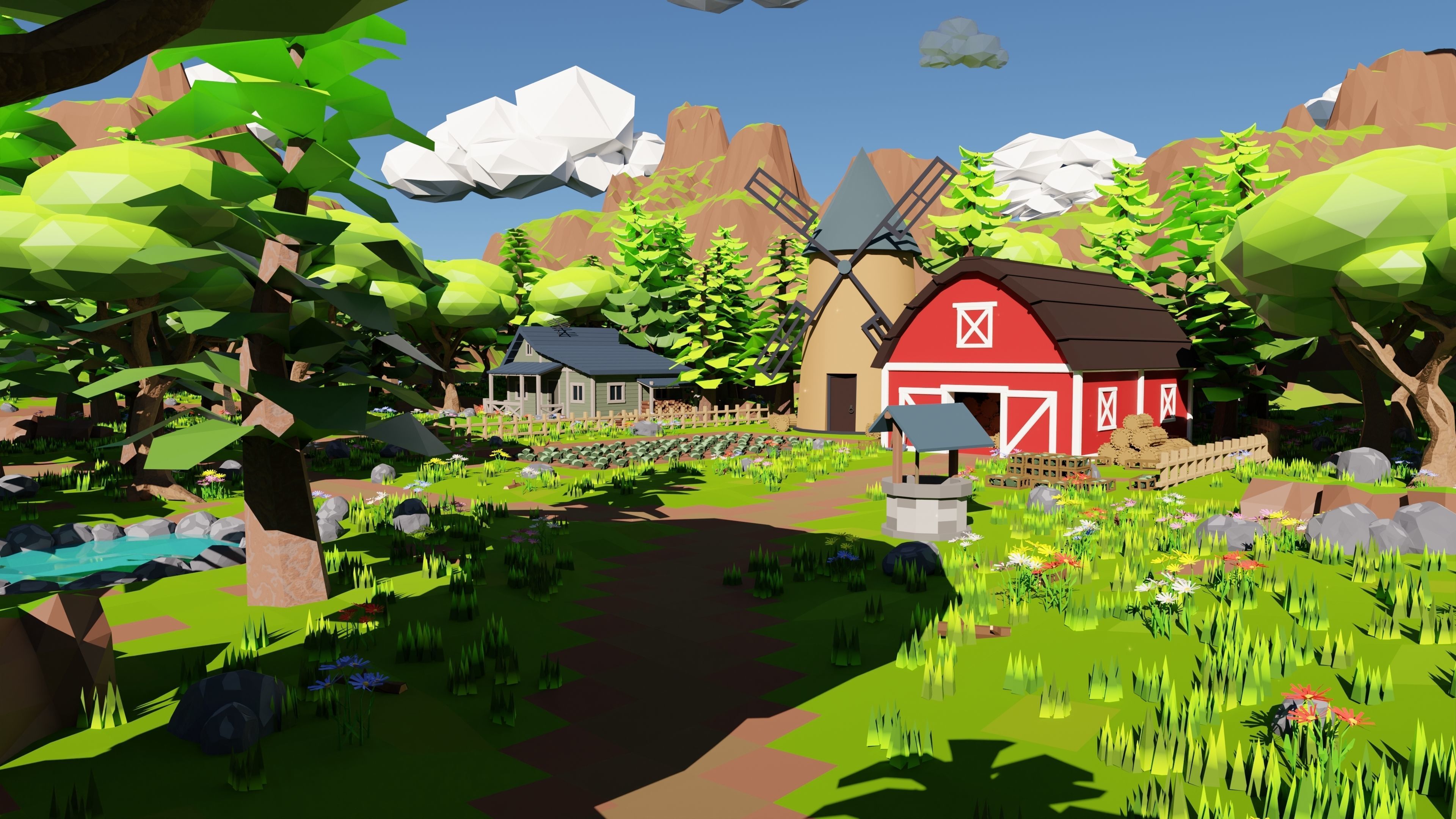 Farm Scene 3D model_19
