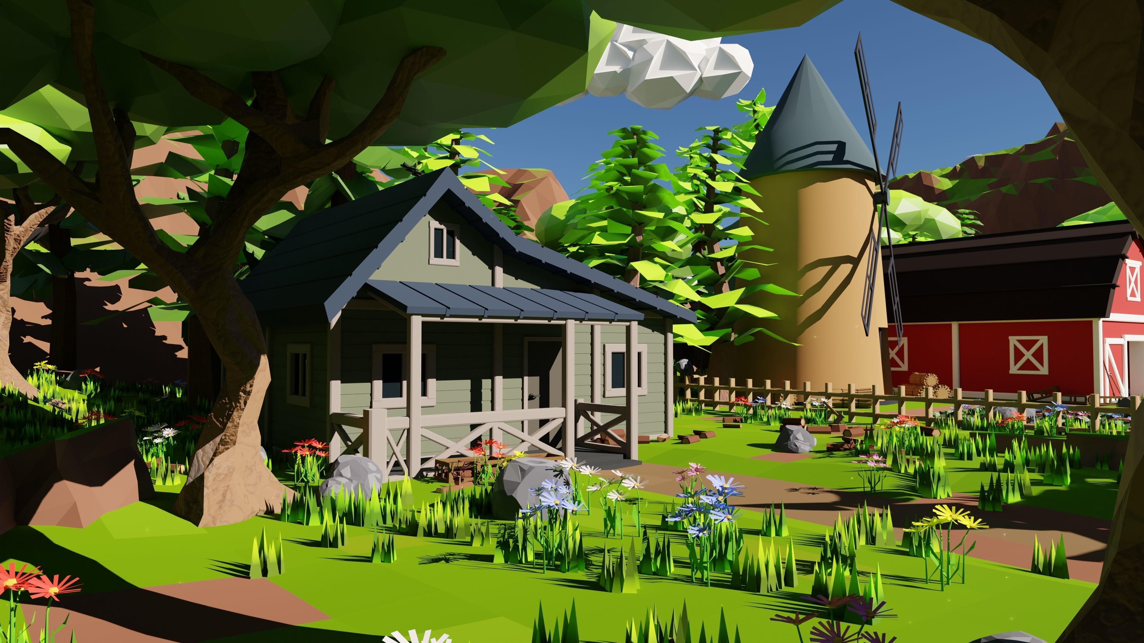 Farm Scene 3D model_27