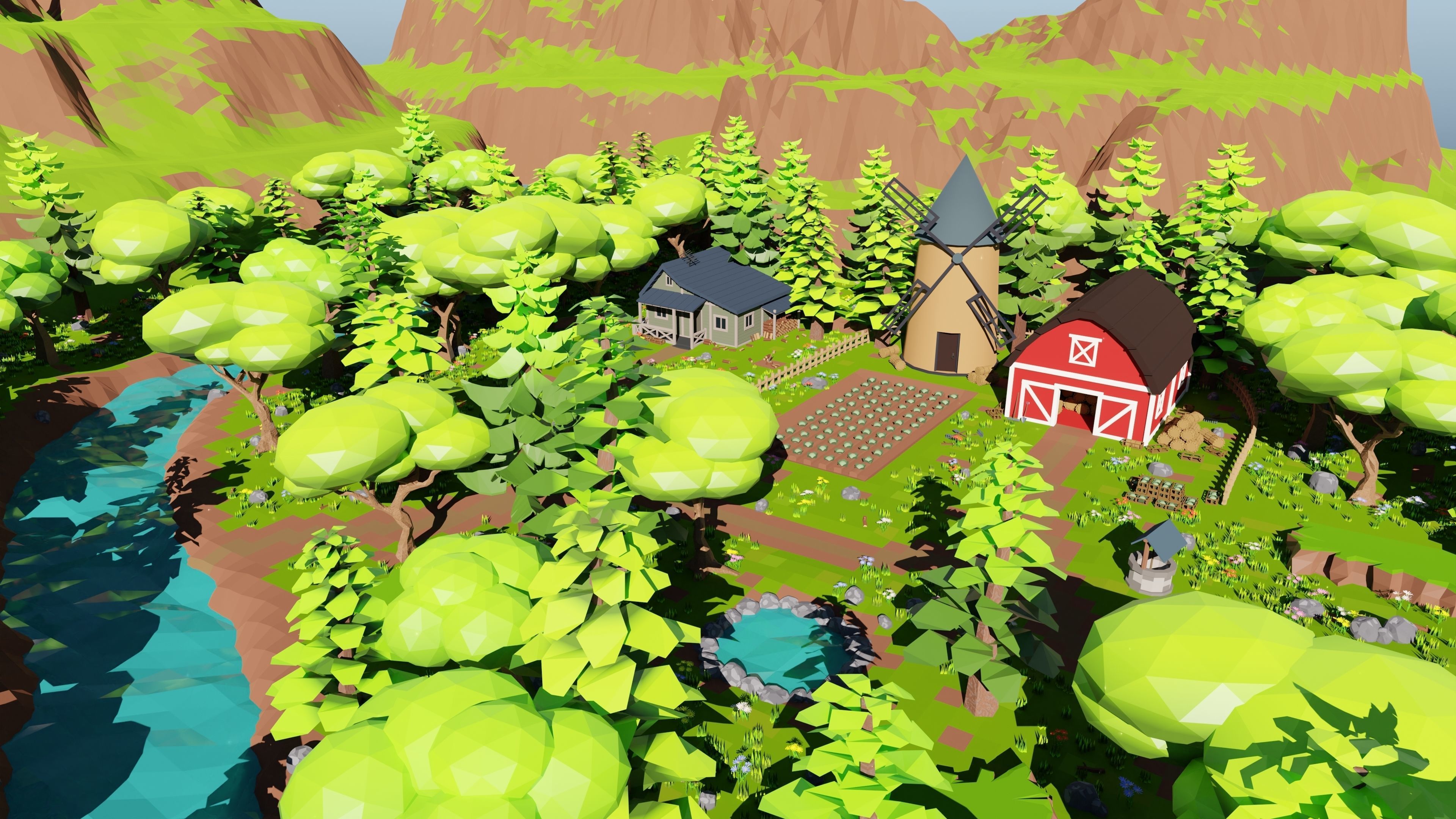 Farm Scene 3D model_15