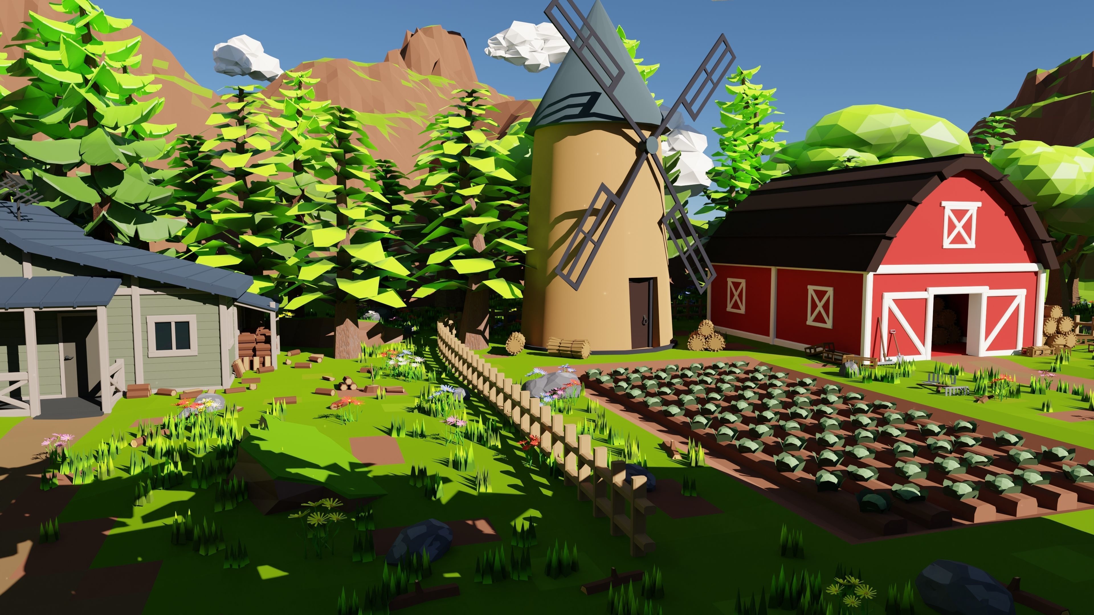 Farm Scene 3D model_38
