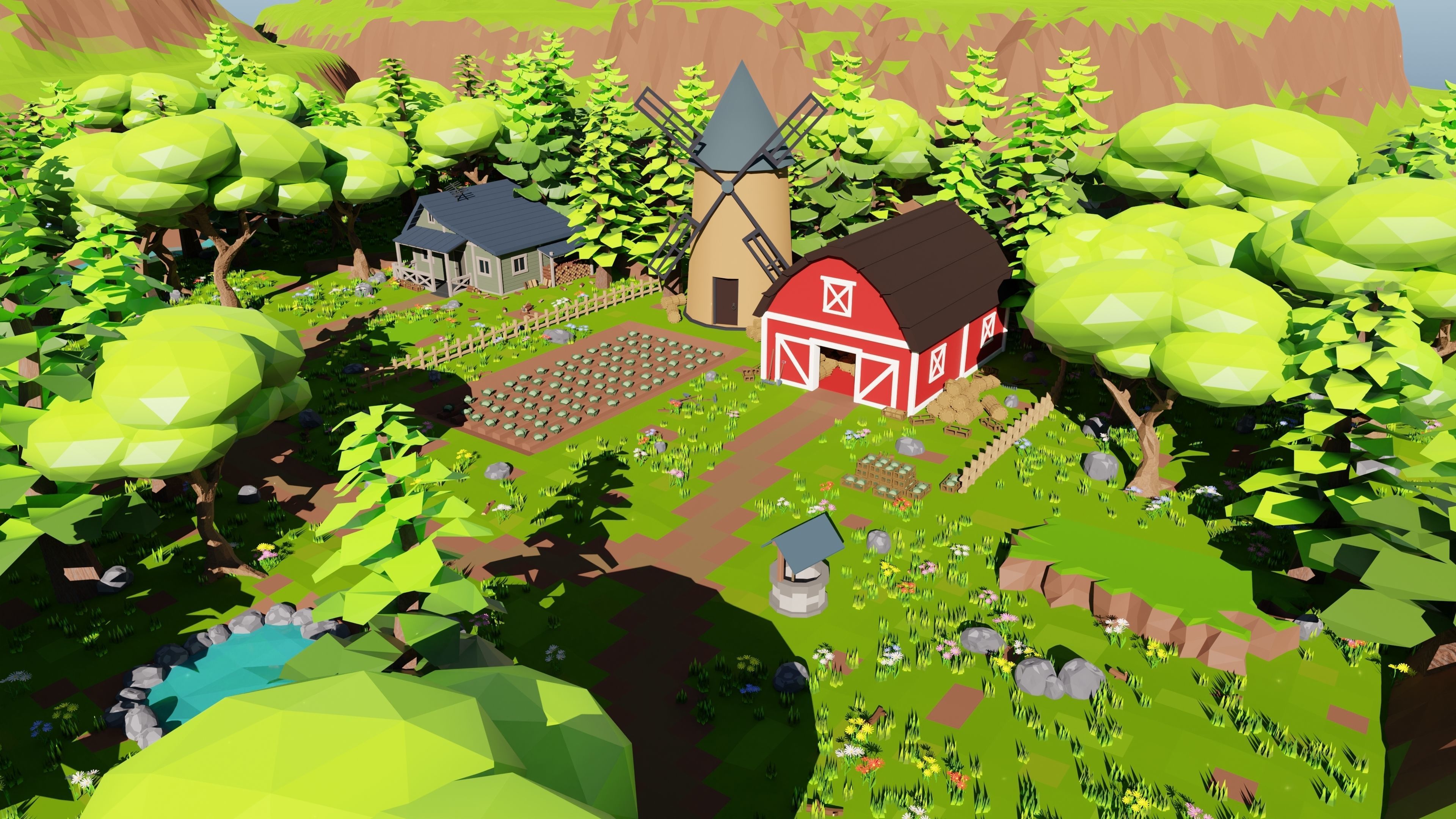 Farm Scene 3D model_18