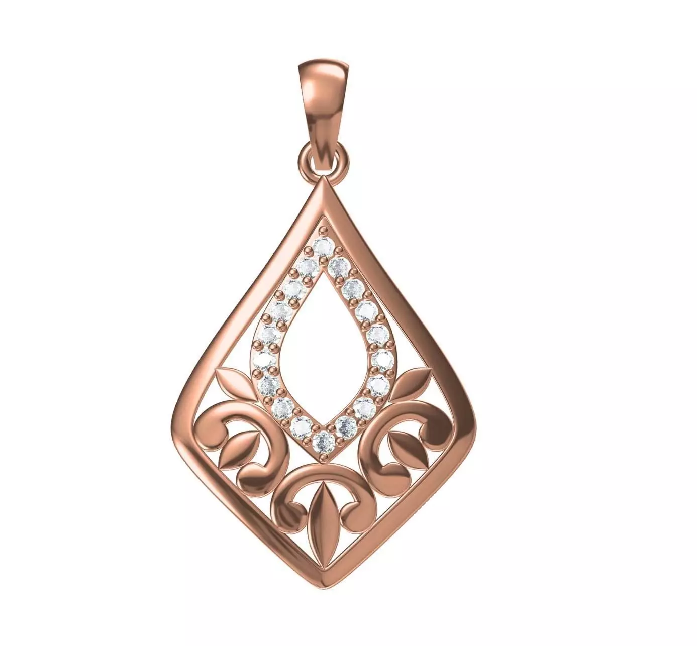 Women Unique Pendant STL JCD Details 3D print model_0