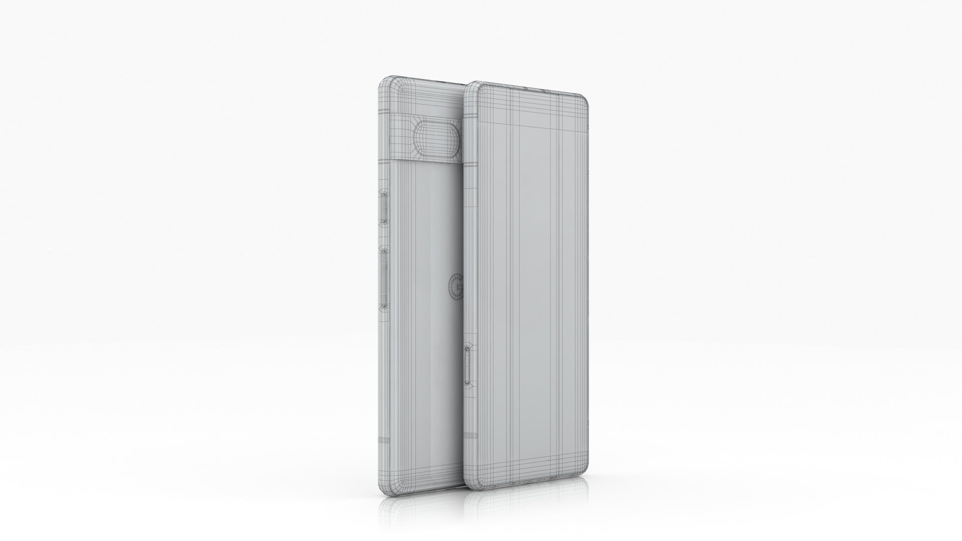 Google Pixel 7a Charcoal Low-poly 3D model_13