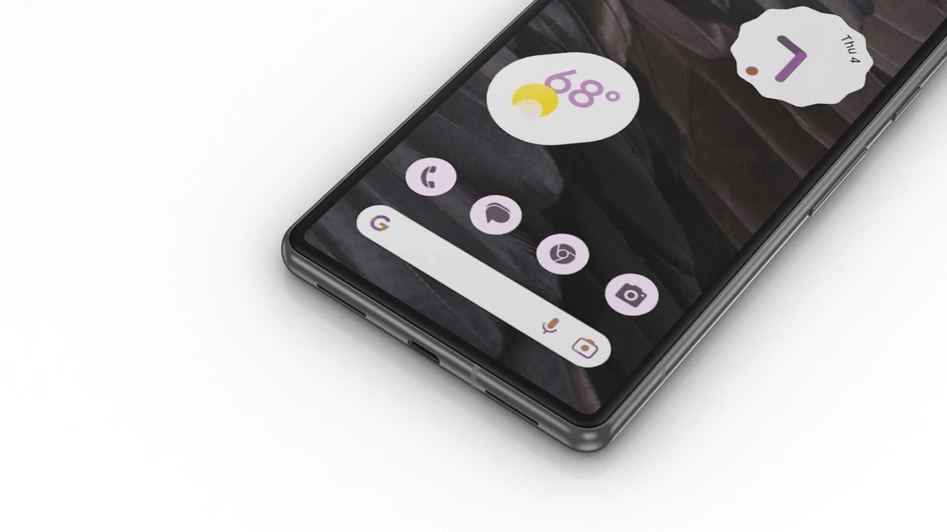 Google Pixel 7a Charcoal Low-poly 3D model_9