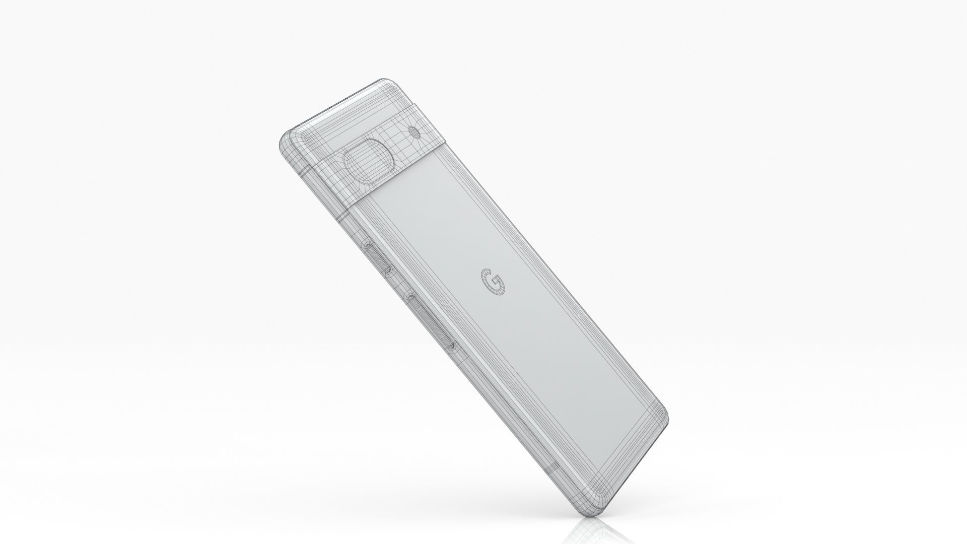 Google Pixel 7a Charcoal Low-poly 3D model_19