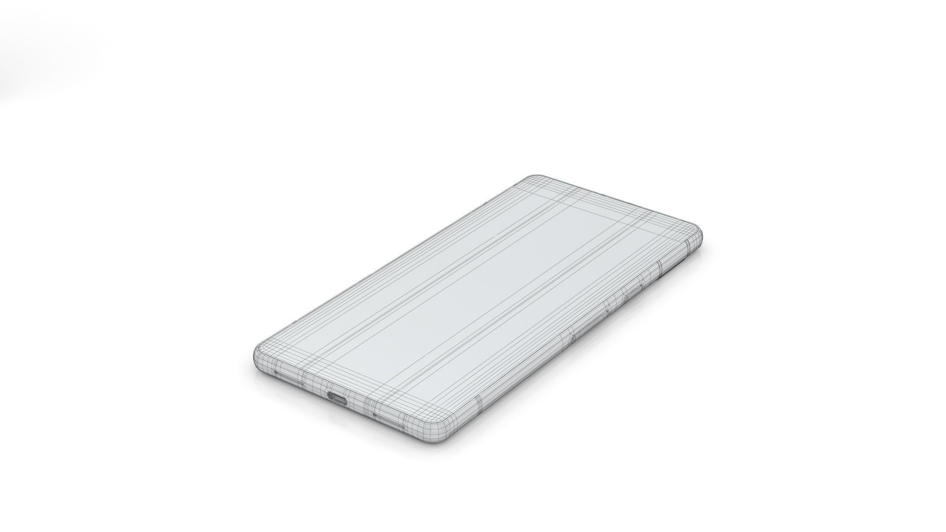 Google Pixel 7a Charcoal Low-poly 3D model_21