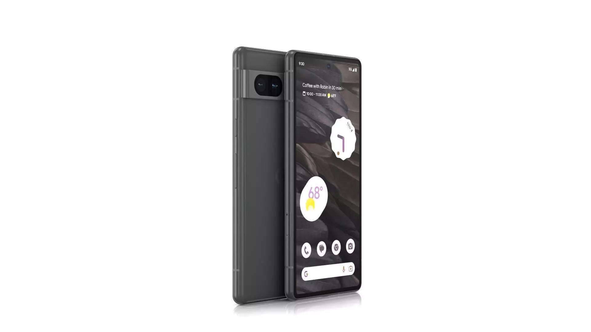 Google Pixel 7a Charcoal Low-poly 3D model_0