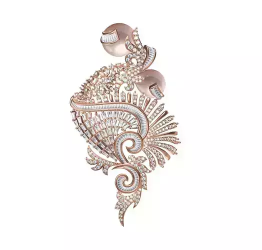 Women Unique Pendant STL JCD Details 3D print model