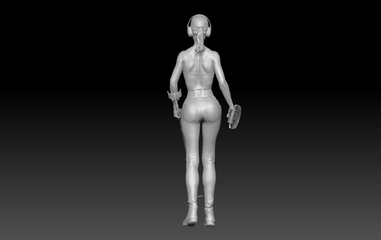 GIRL METAL DETECTOR 2 3D print model_4