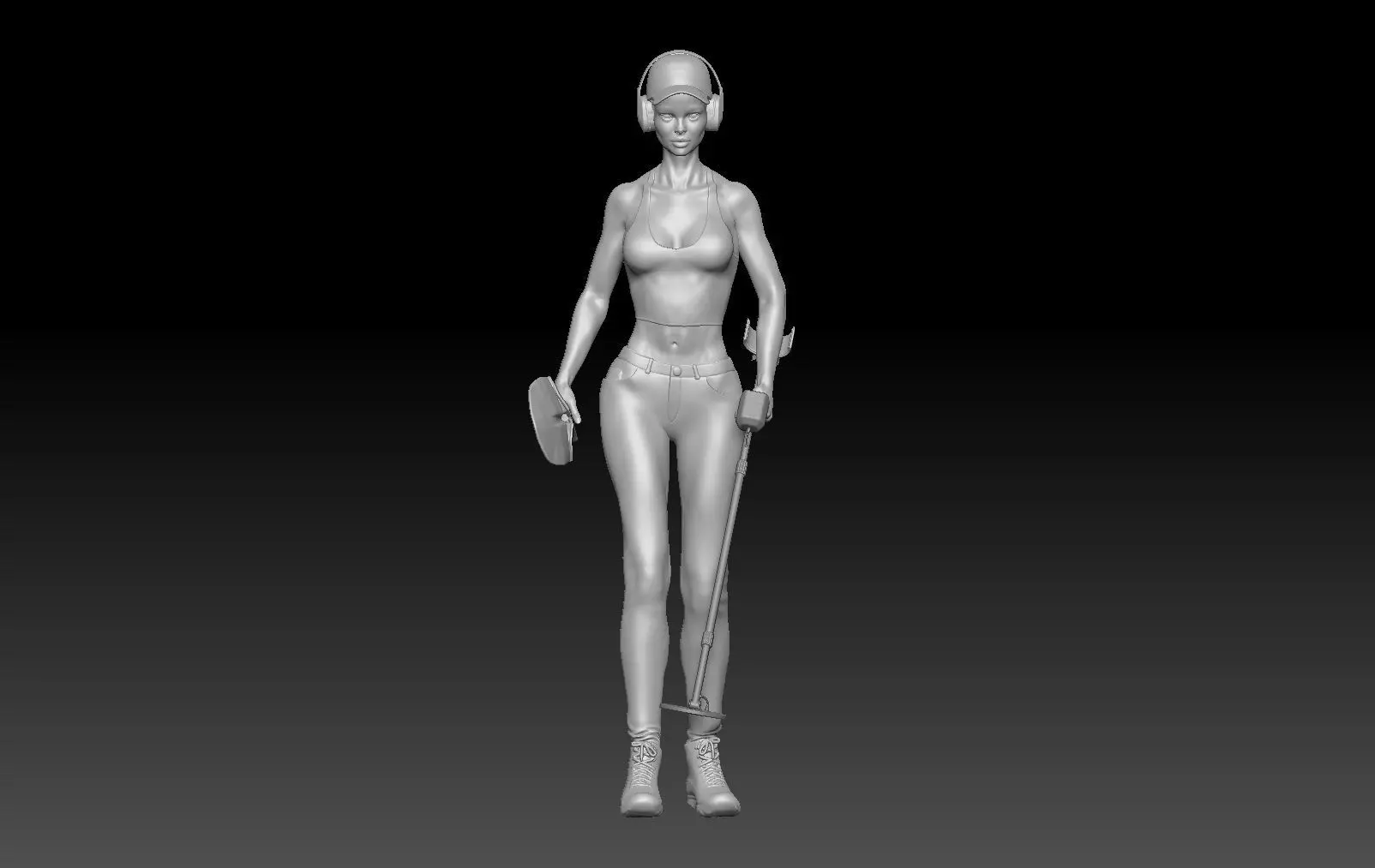 GIRL METAL DETECTOR 2 3D print model_0