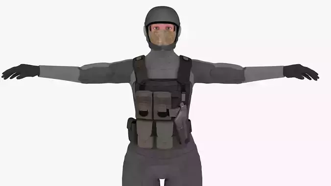 futuristic female soldier