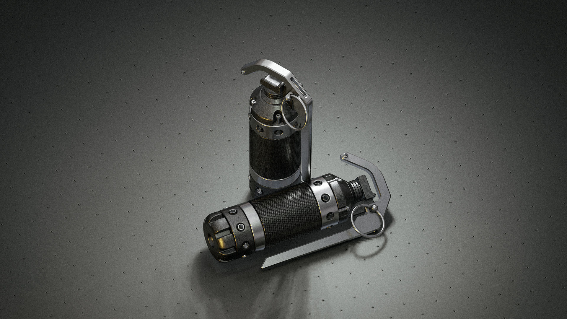 Sci-Fi Grenade 3D Model OBJ BLENDFILES 3D model_2
