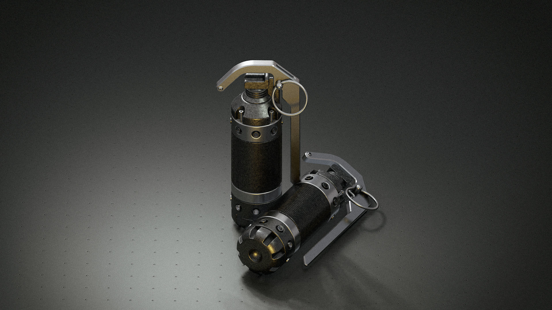 Sci-Fi Grenade 3D Model OBJ BLENDFILES 3D model_3