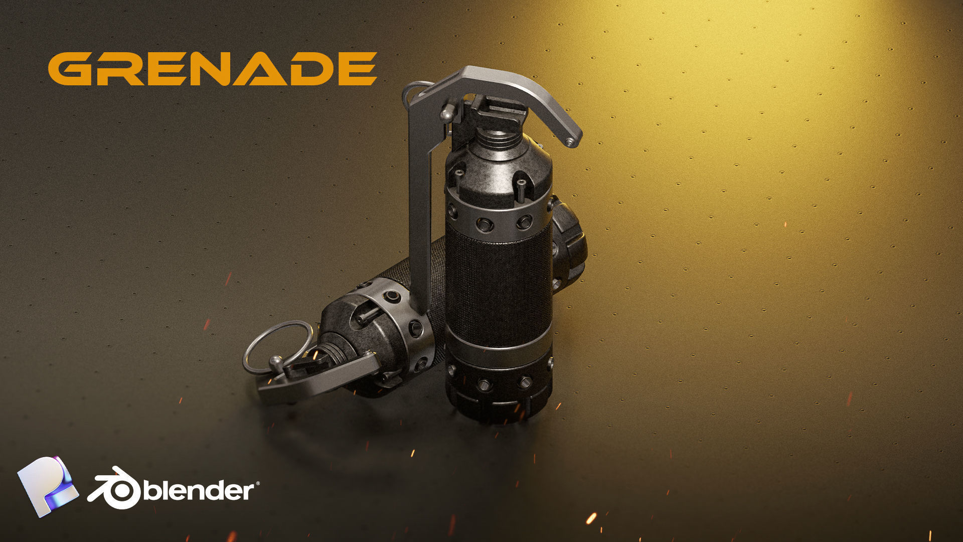 Sci-Fi Grenade 3D Model OBJ BLENDFILES 3D model_1