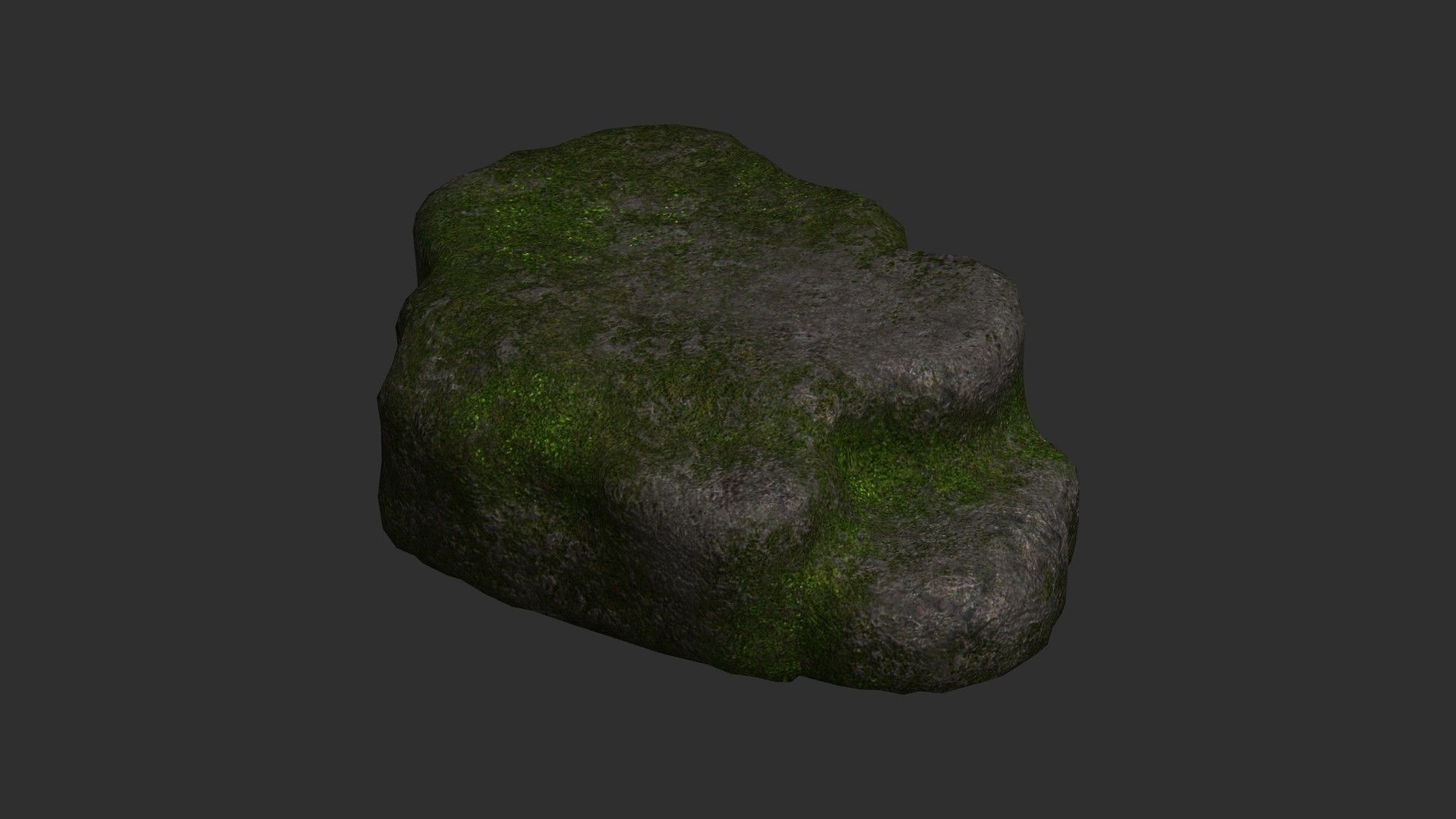 Cave Platform 2 - Moss 1 Low-poly 3D model_10