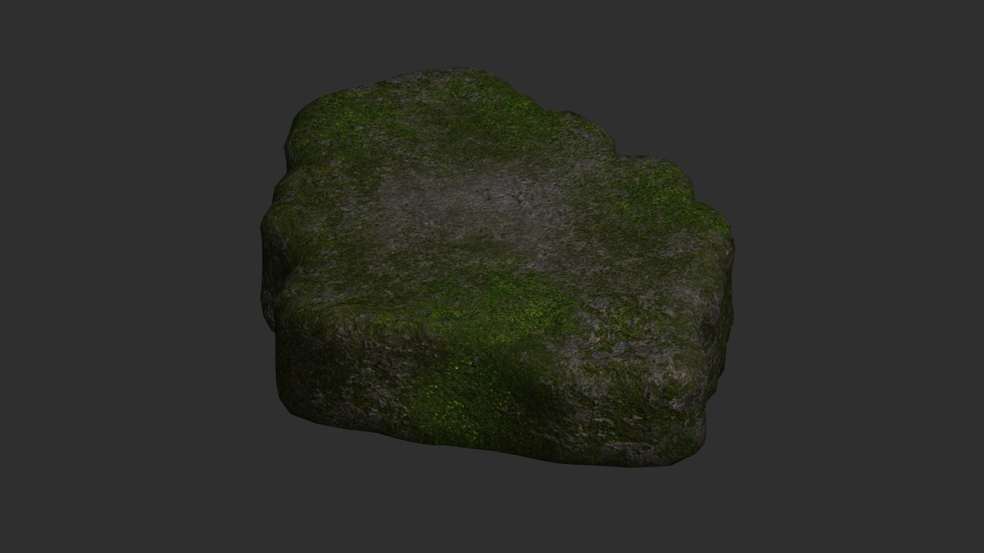 Cave Platform 2 - Moss 1 Low-poly 3D model_11