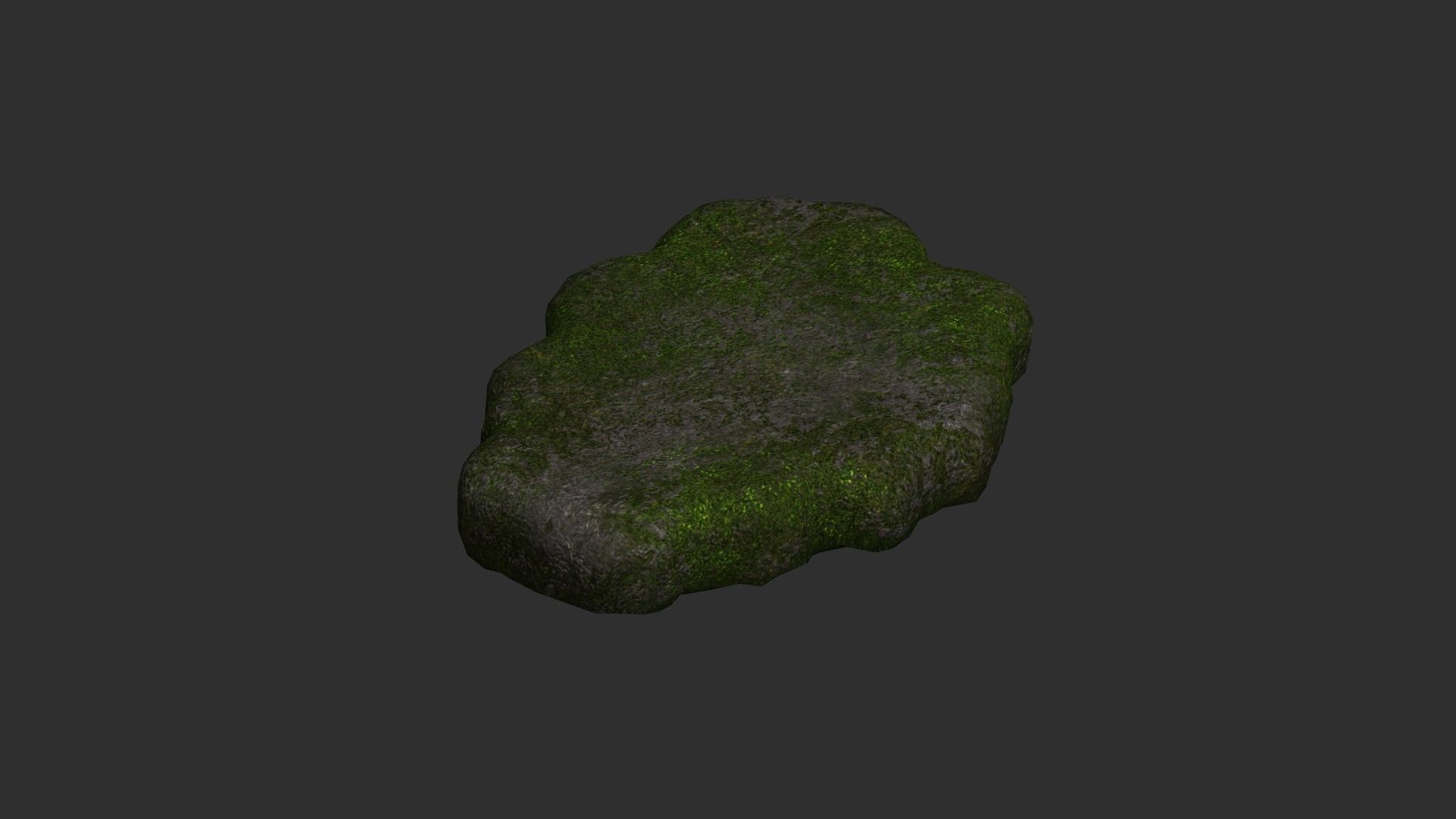 Cave Platform 2 - Moss 1 Low-poly 3D model_12
