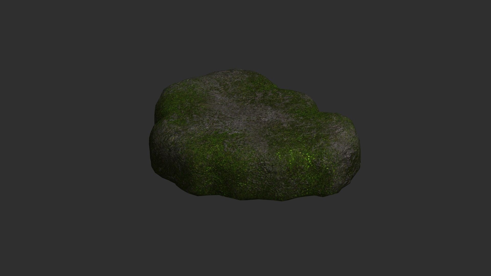 Cave Platform 2 - Moss 1 Low-poly 3D model_13