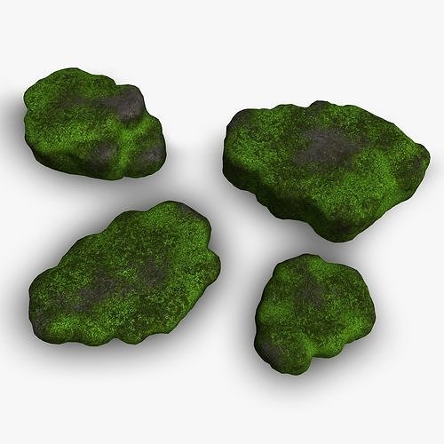 Cave Platforms 2 - Moss 2 Low-poly 3D model