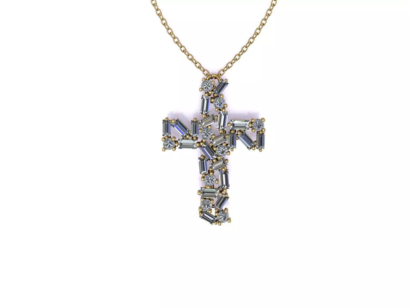 cross pendant S242 3D print model_0
