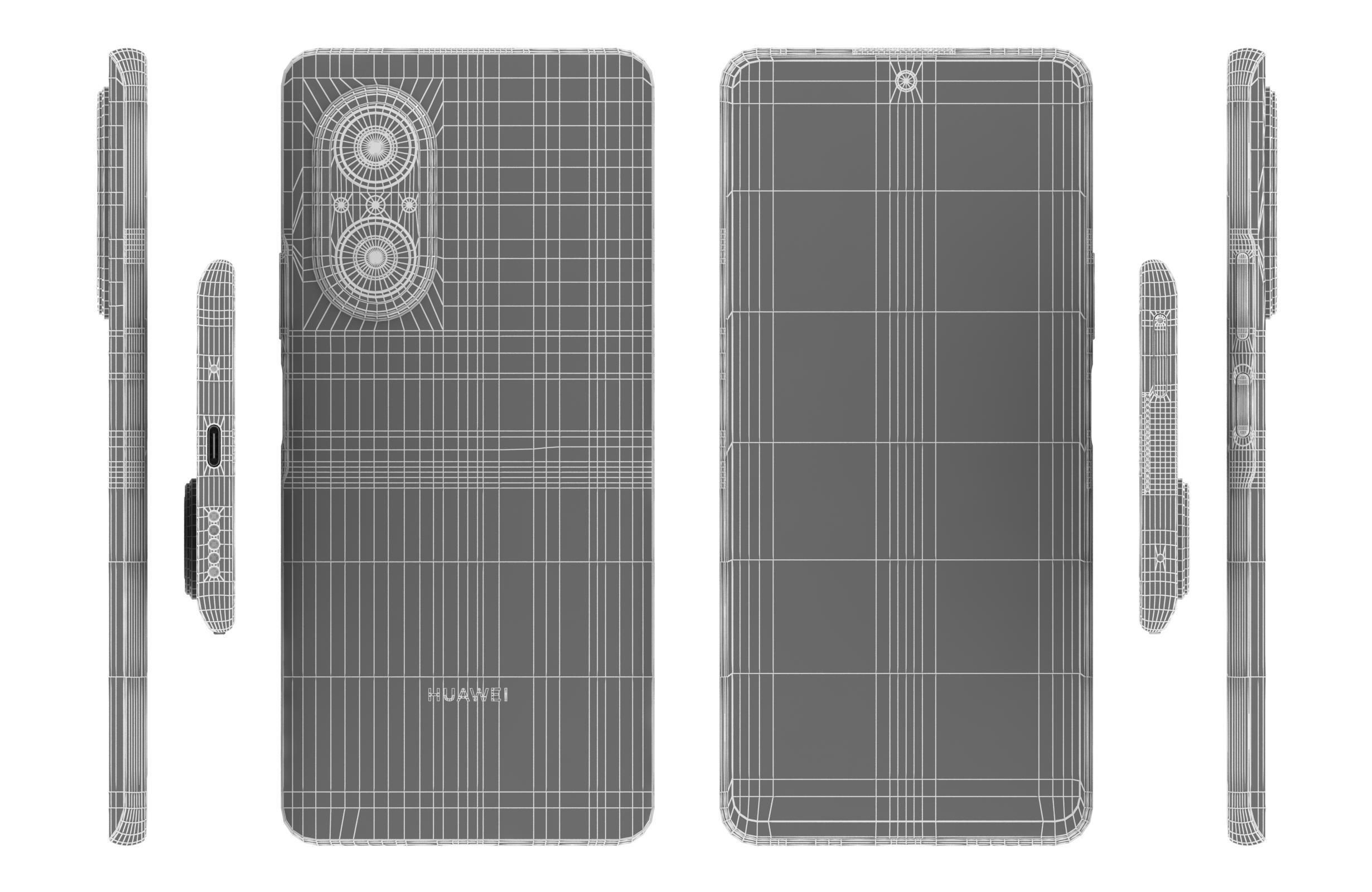 Samsung Galaxy A50 All Colors Low-poly 3D model_37