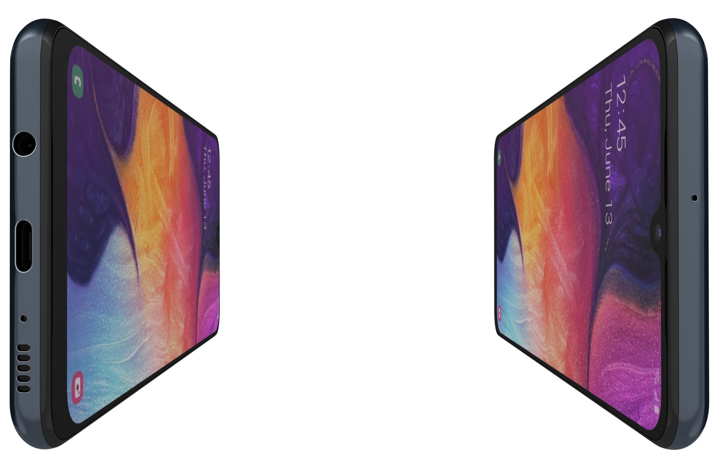 Samsung Galaxy A50 All Colors Low-poly 3D model_9