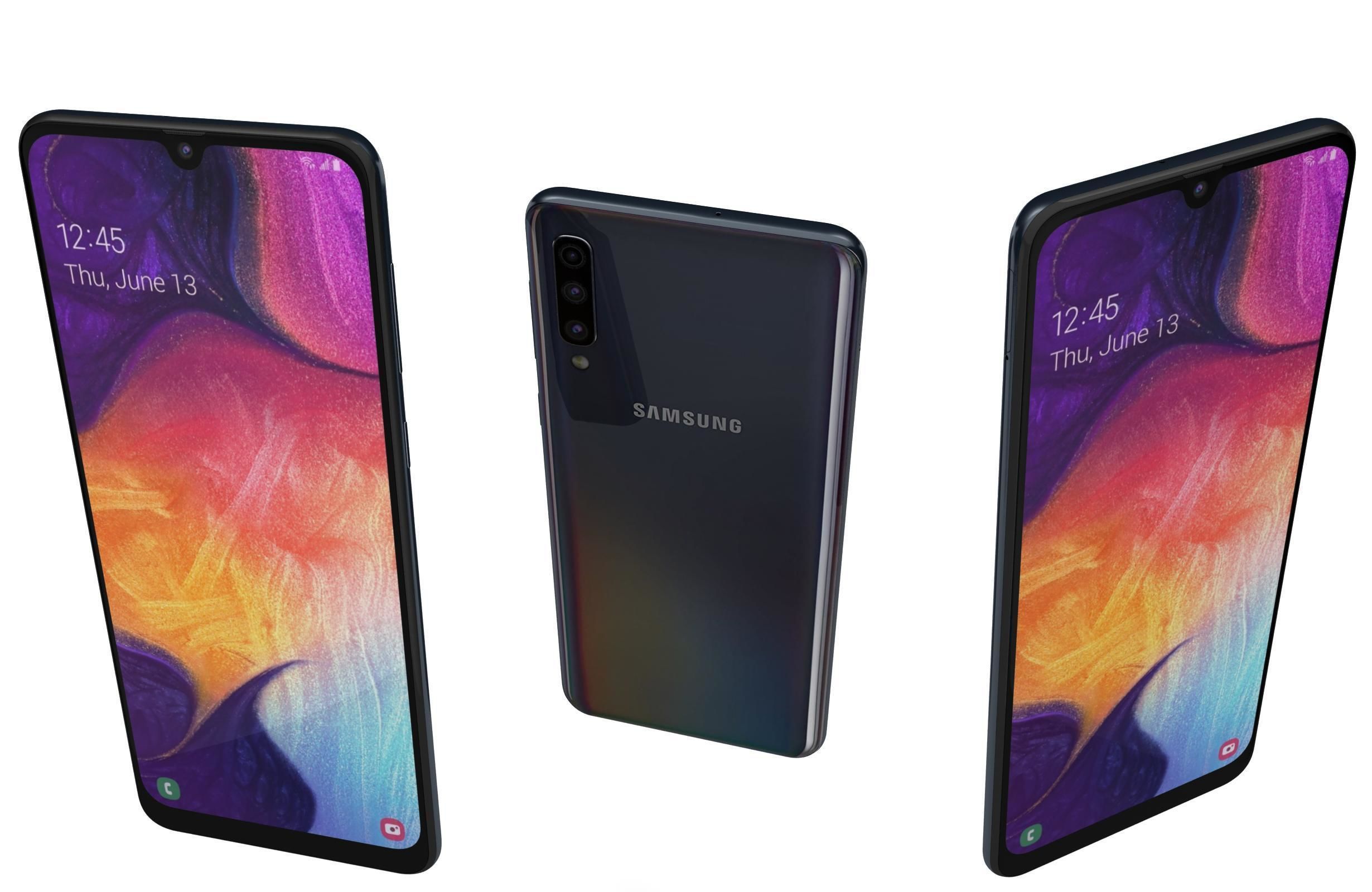 Samsung Galaxy A50 All Colors Low-poly 3D model_5