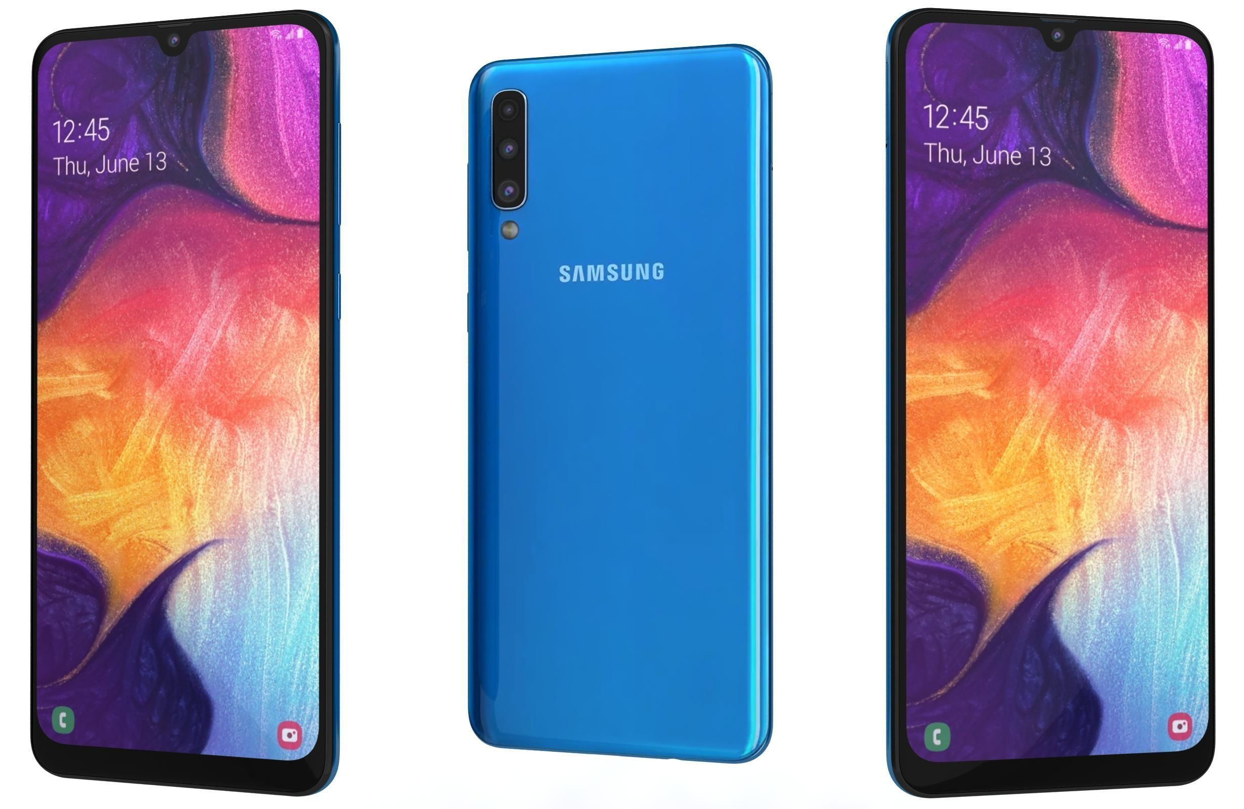 Samsung Galaxy A50 All Colors Low-poly 3D model_15
