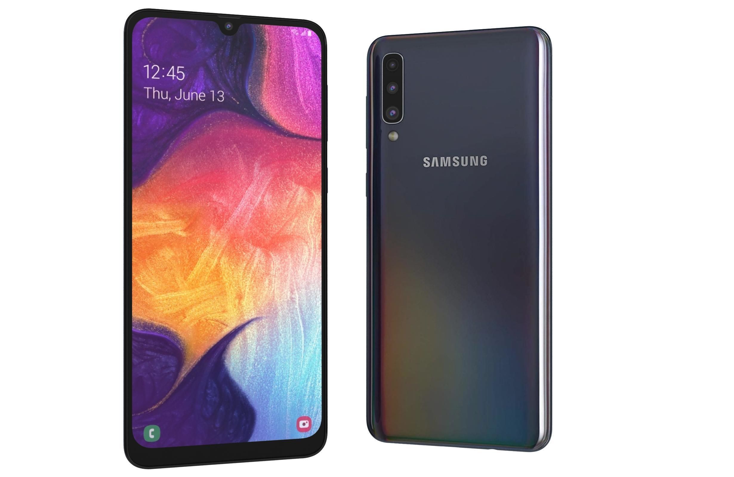 Samsung Galaxy A50 All Colors Low-poly 3D model_11