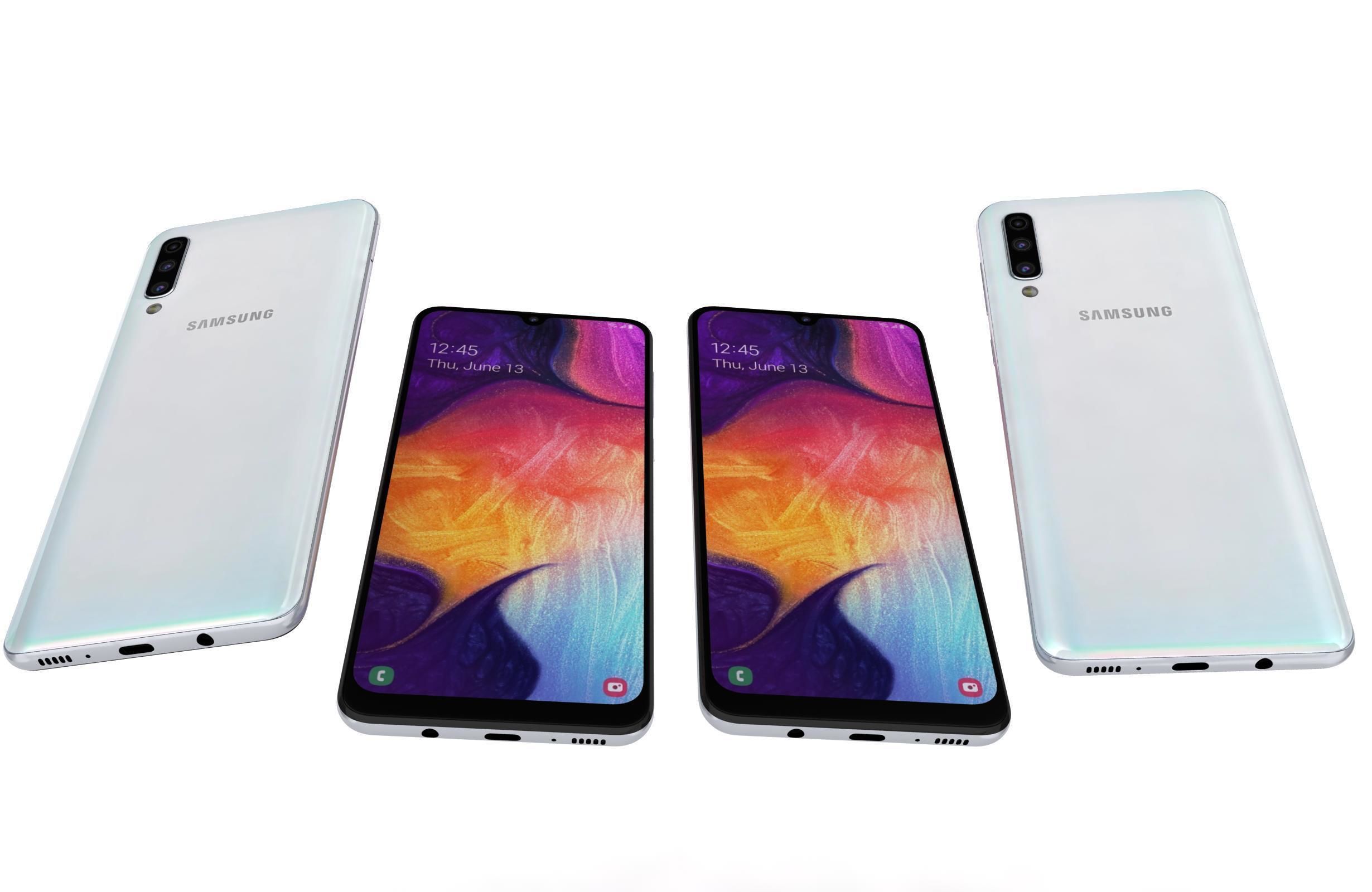 Samsung Galaxy A50 All Colors Low-poly 3D model_29