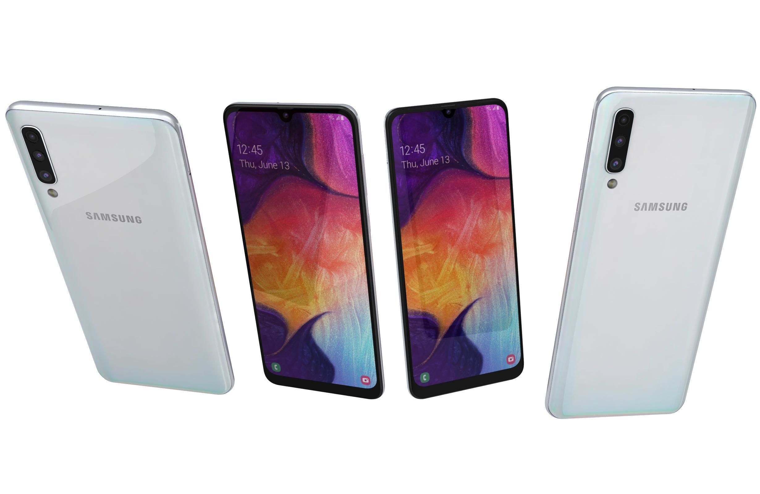 Samsung Galaxy A50 All Colors Low-poly 3D model_30