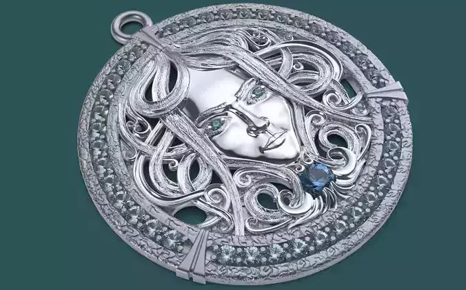 Jewellery pendant Stone Enchantment 3D print model