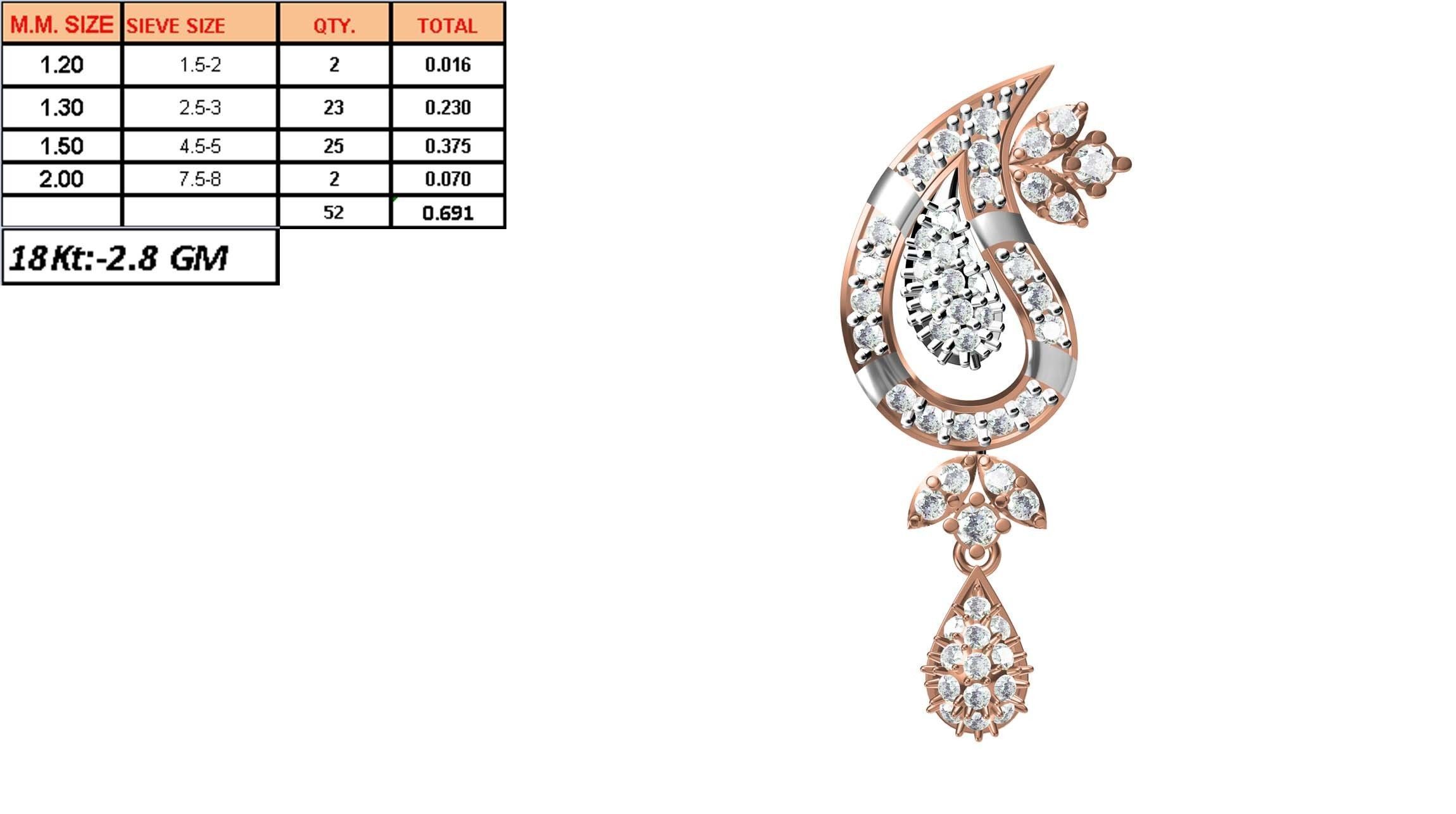 Women Unique Pendant STL JCD Details 3D print model_1