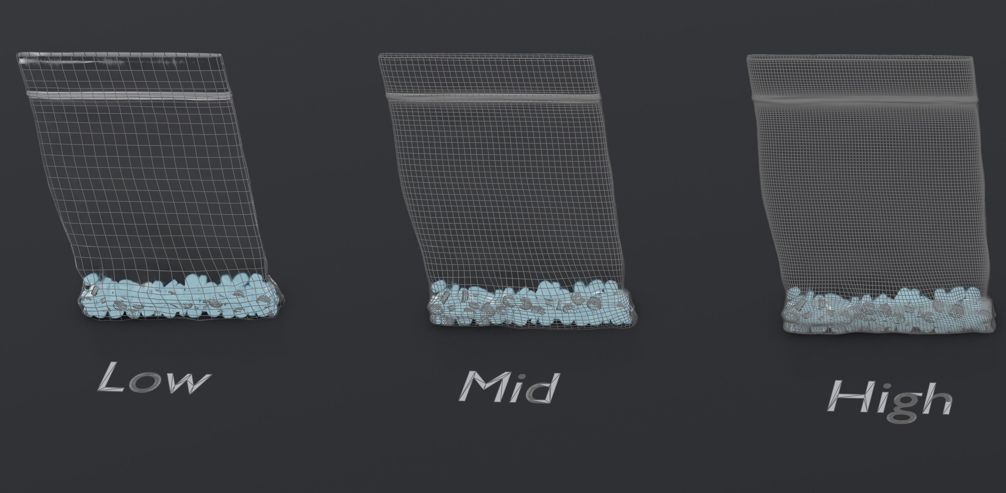 Micro Pellets Drug Bag Low-poly 3D model_5