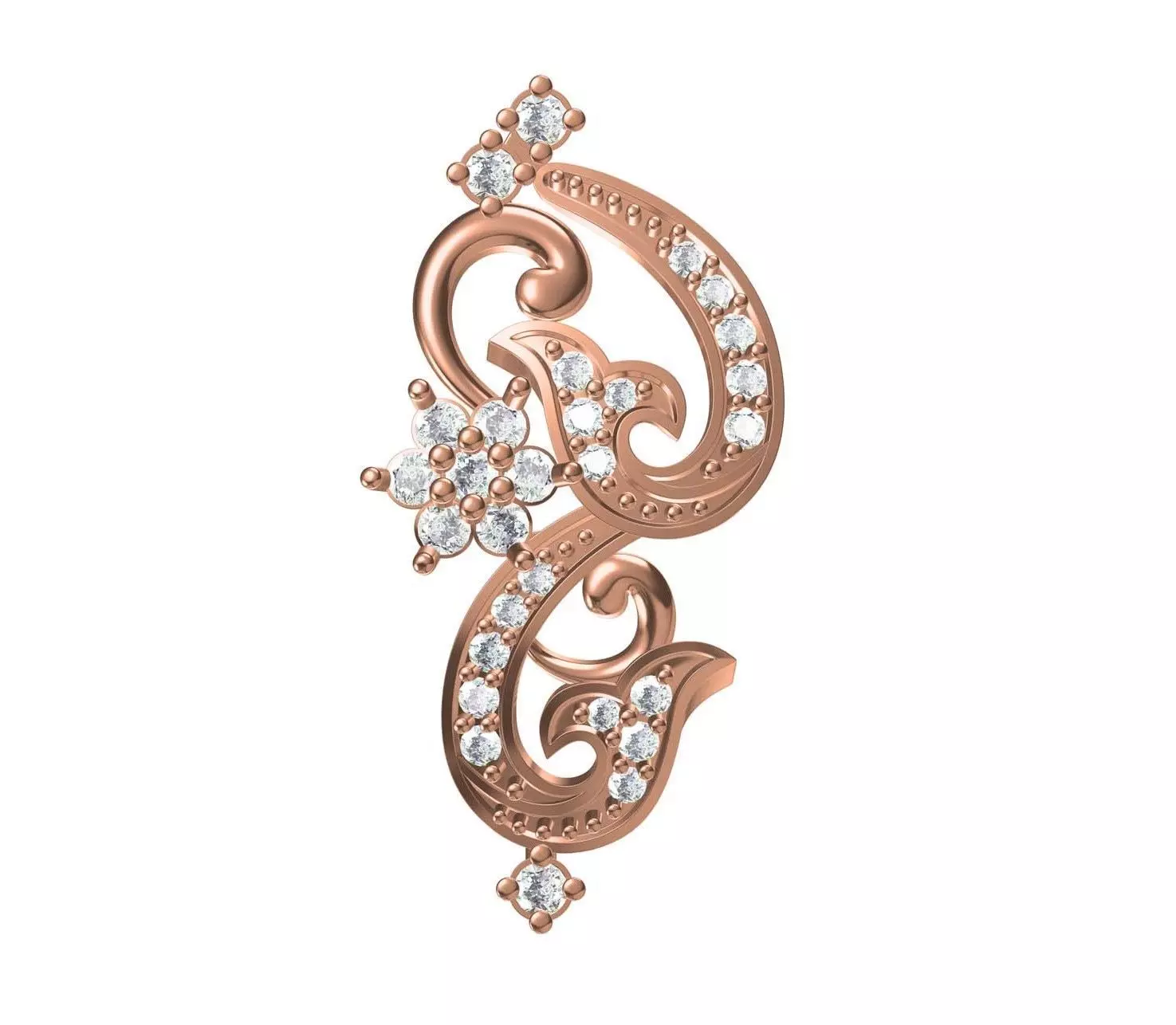 Women Unique Pendant STL JCD Details 3D print model_0