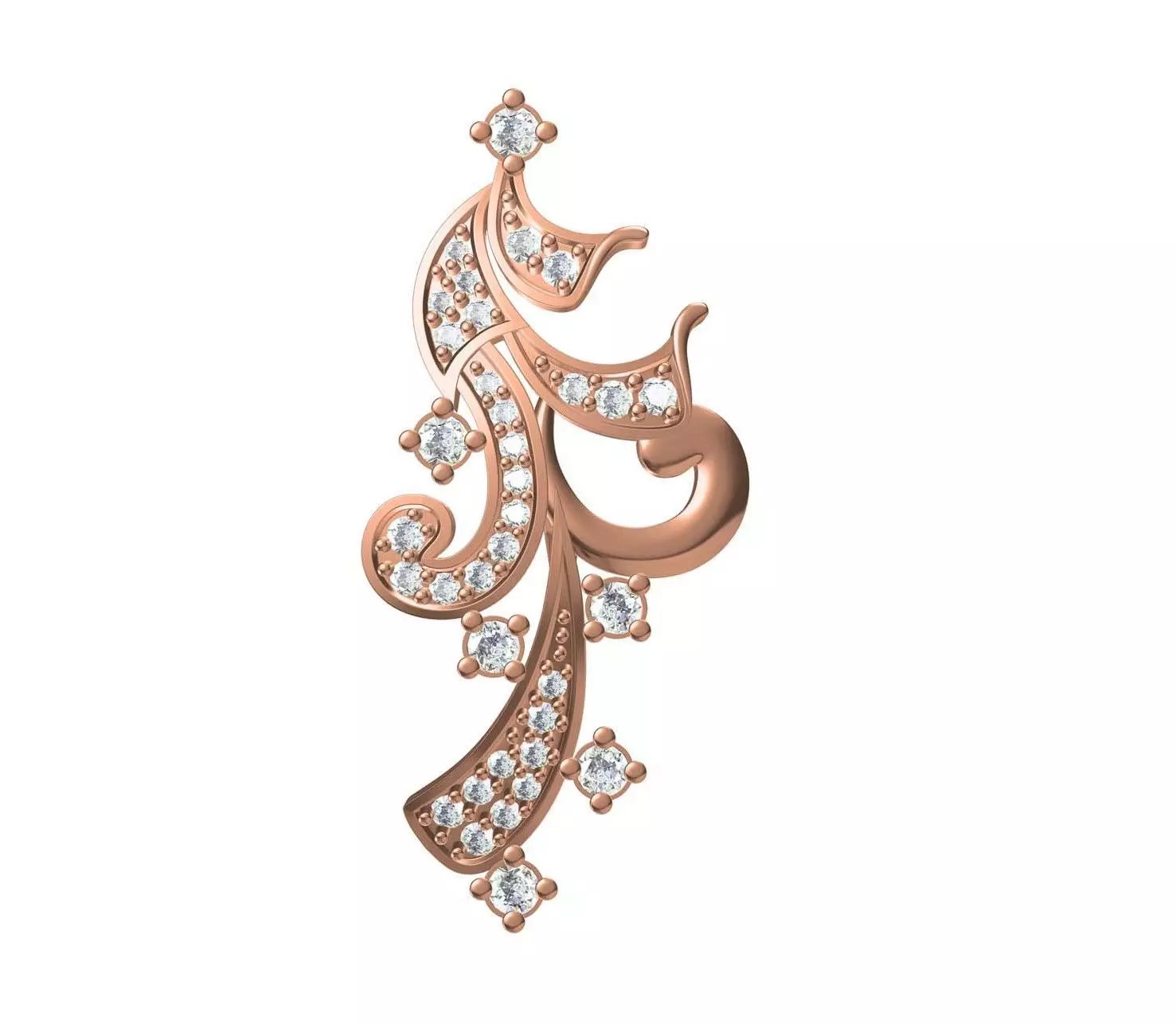 Women Unique Pendant STL JCD Details 3D print model_0