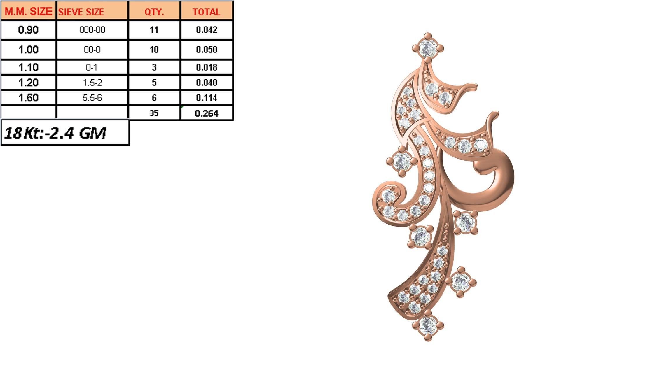 Women Unique Pendant STL JCD Details 3D print model_1