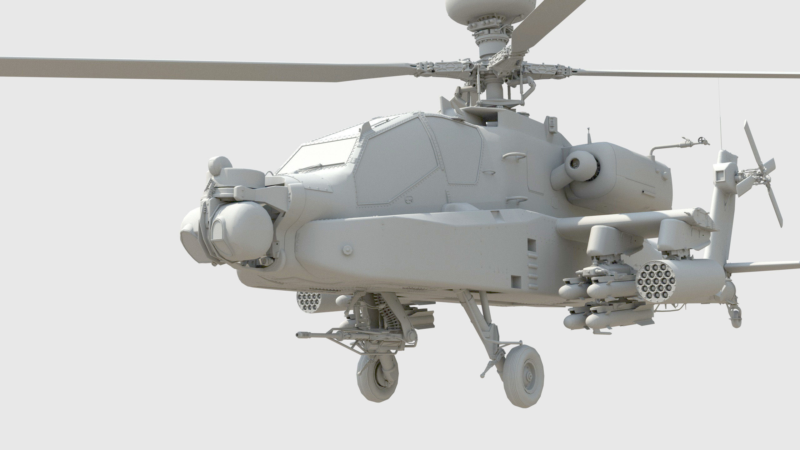 Ah64 Longbow Apache helicopter 3D model_4