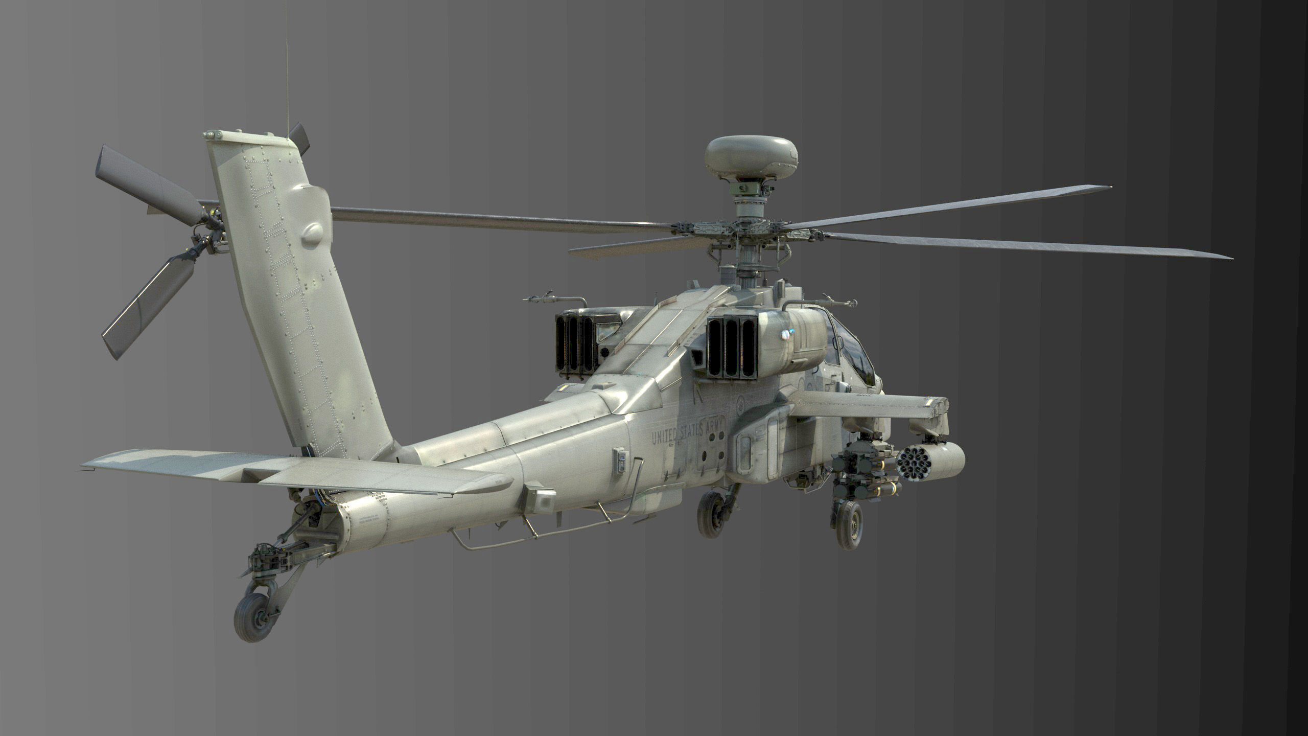 Ah64 Longbow Apache helicopter 3D model_12