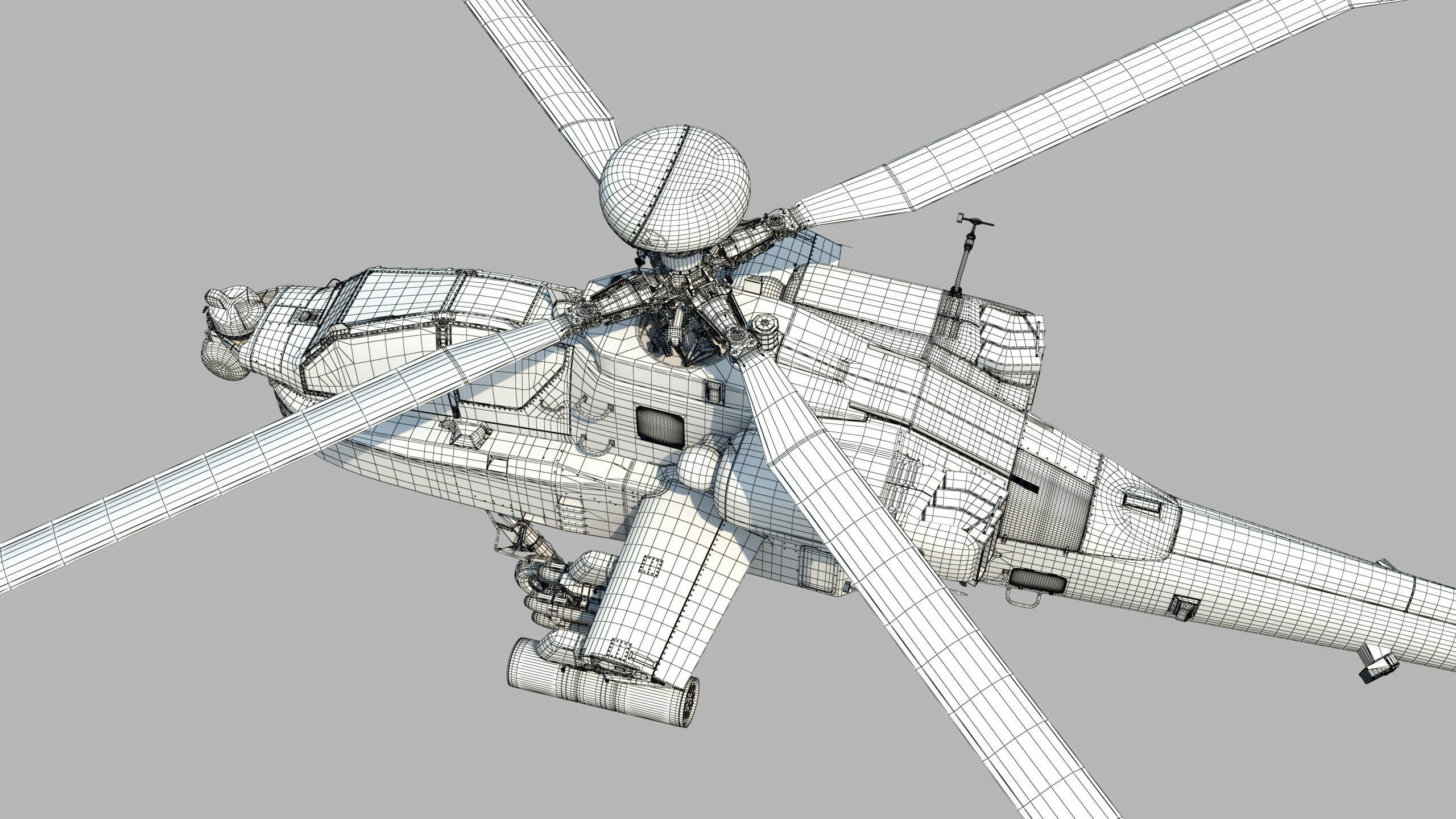 Ah64 Longbow Apache helicopter 3D model_11