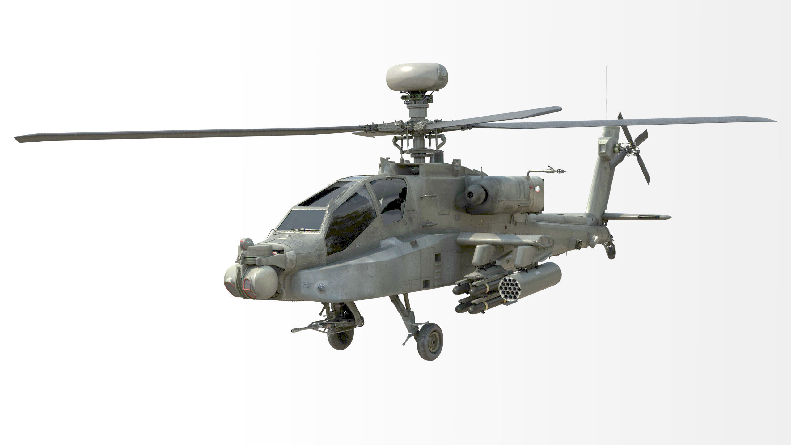 Ah64 Longbow Apache helicopter 3D model_1