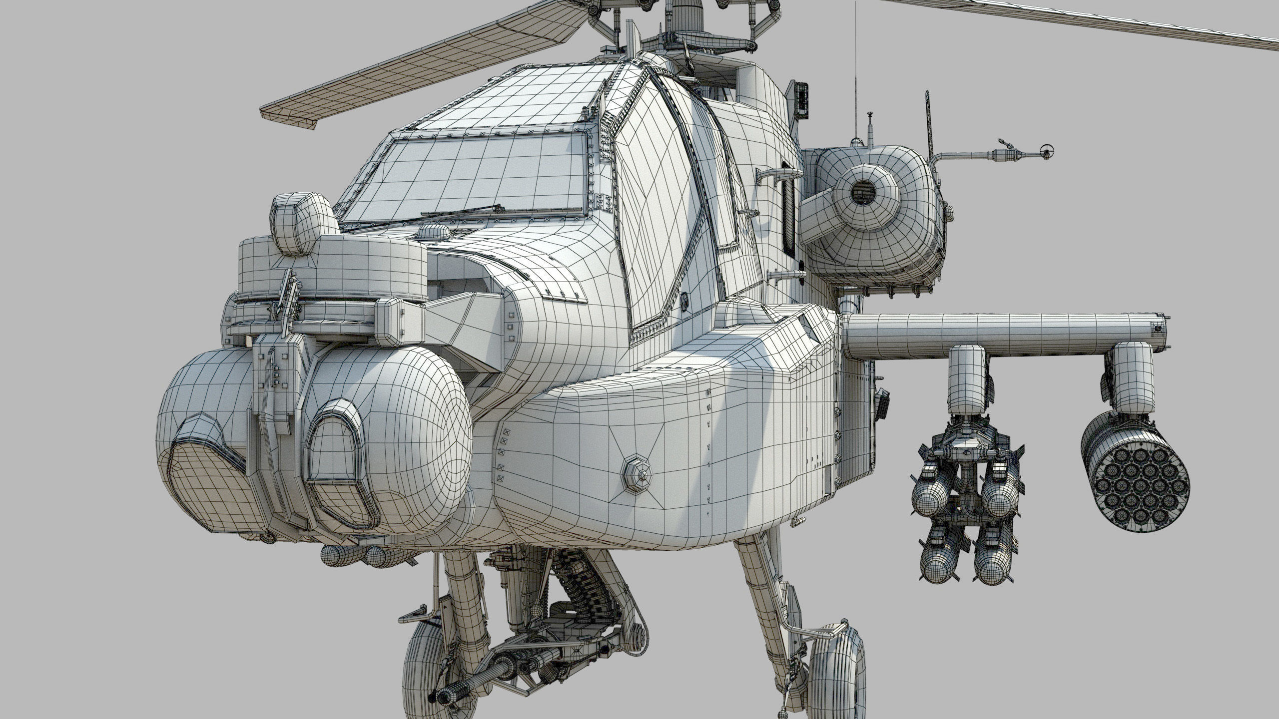Ah64 Longbow Apache helicopter 3D model_17