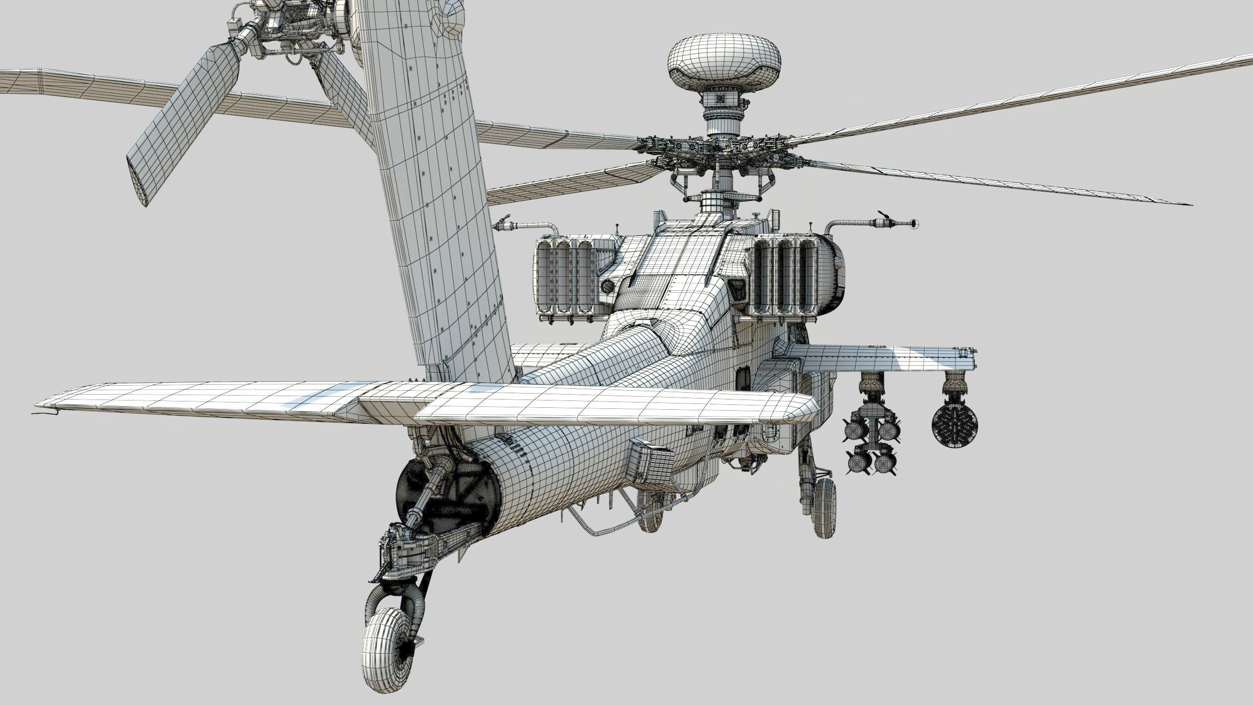 Ah64 Longbow Apache helicopter 3D model_8