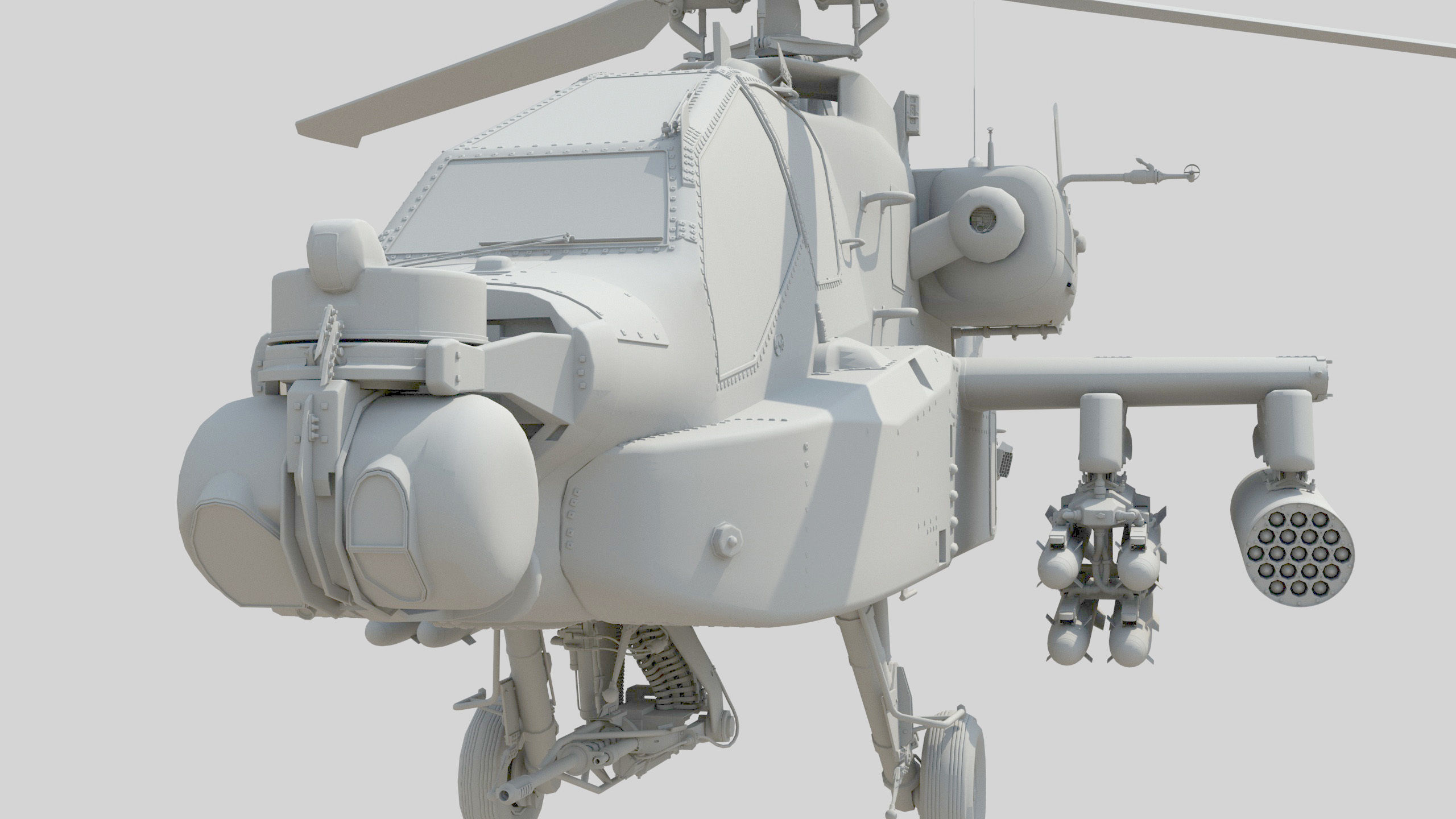 Ah64 Longbow Apache helicopter 3D model_16