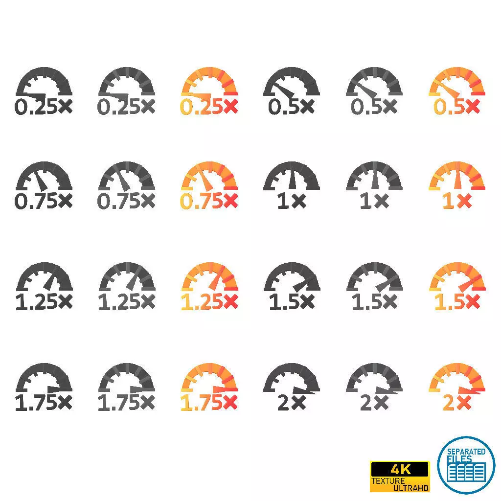 Speed Symbol Mega V1 Pack Vol 1 Low-poly 3D model_0