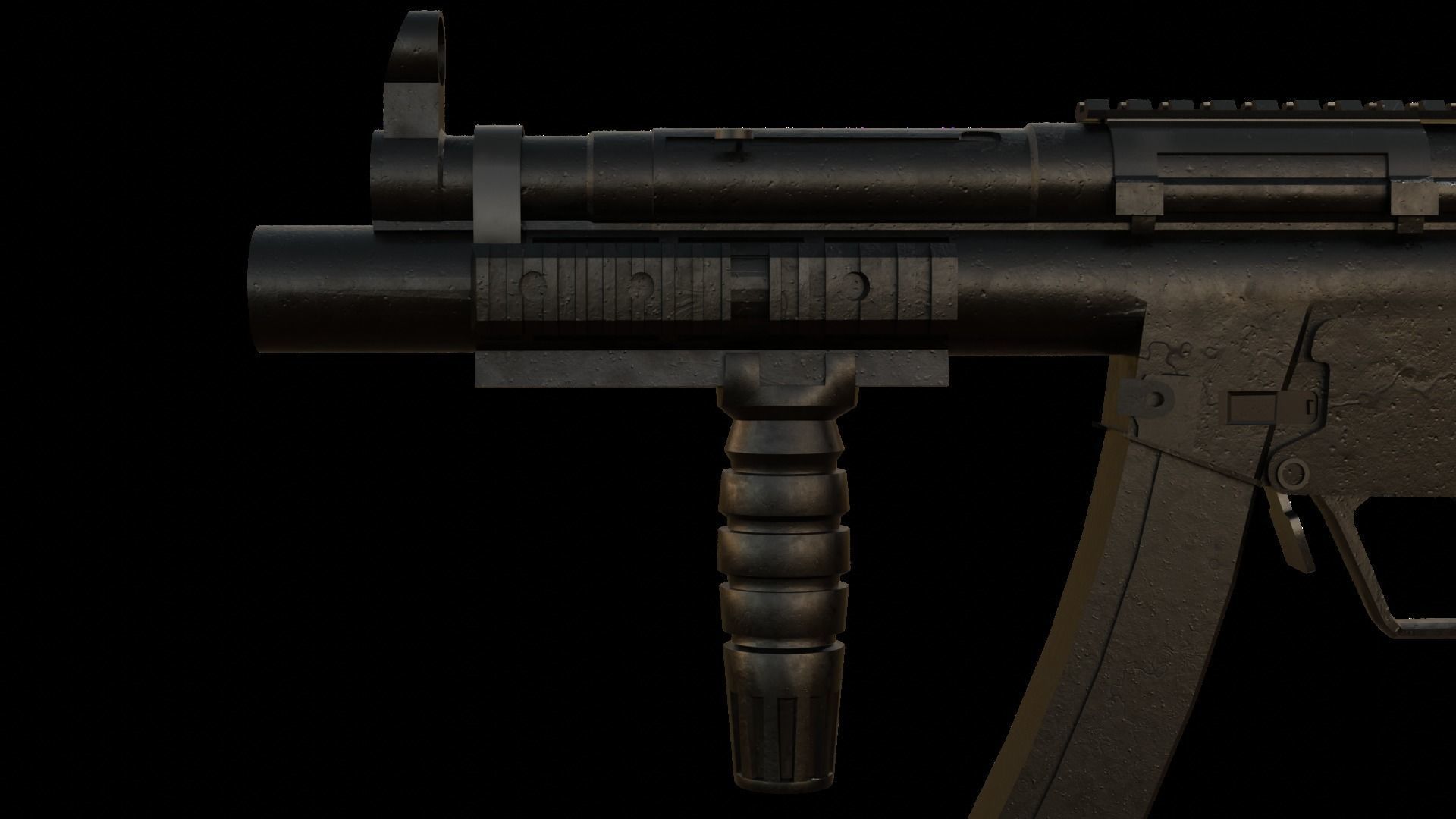 Mp5 A5 Rifle Assault Rifle Gun SMG Rifle 3D Model Low-poly 3D model_4