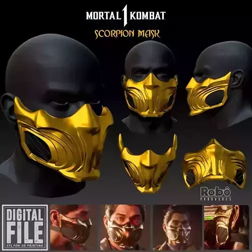 MORTAL KOMBAT 1 SCORPION MASK 2023  3D print model