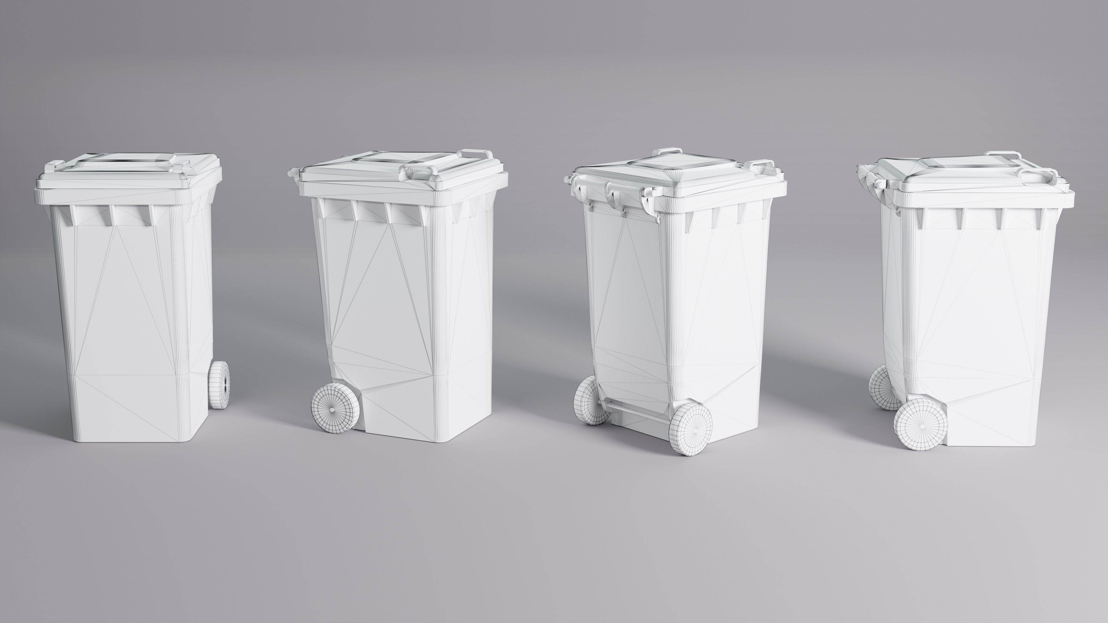 the dumbster Low-poly 3D model_5