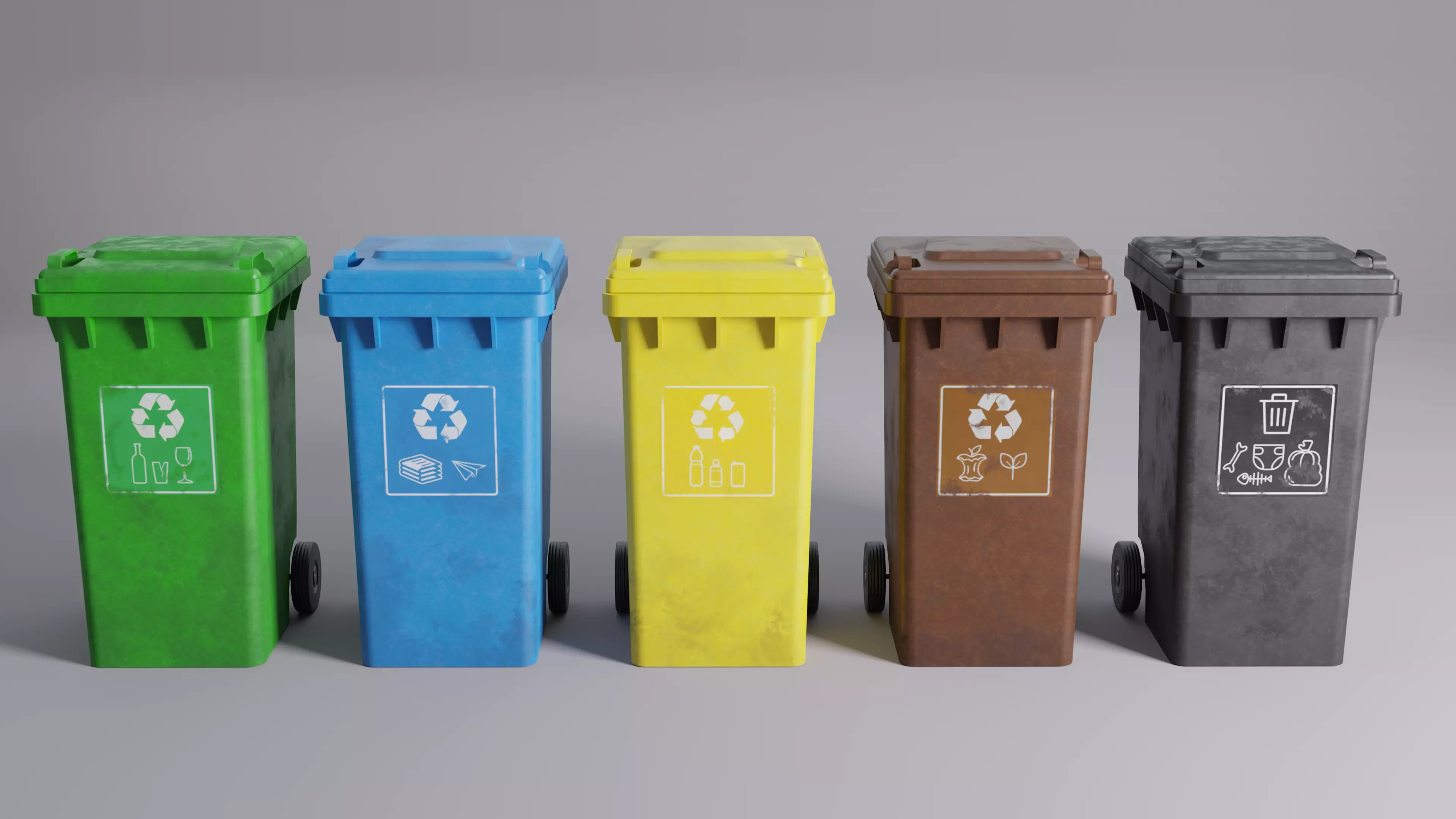 the dumbster Low-poly 3D model_0