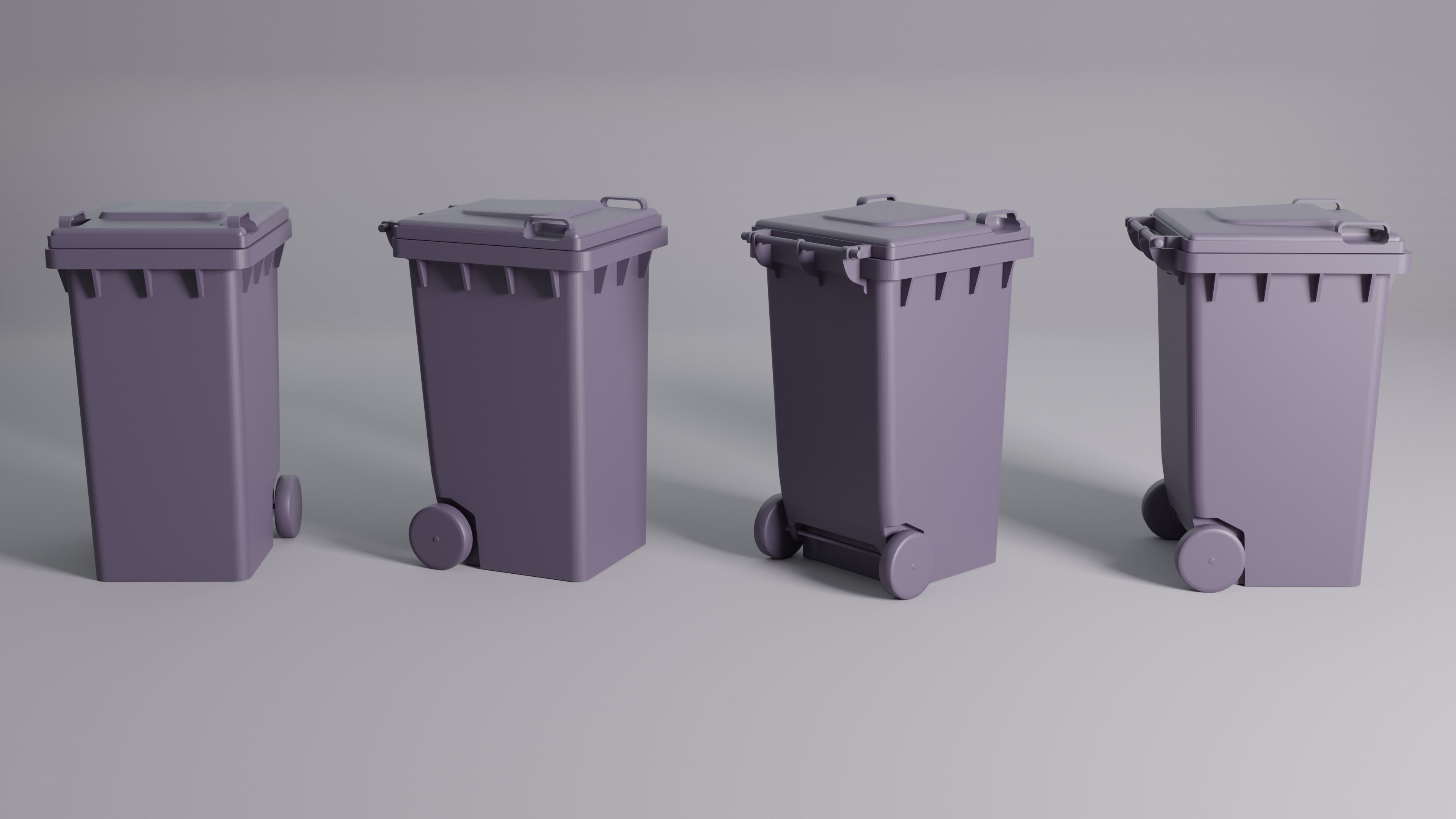 the dumbster Low-poly 3D model_4